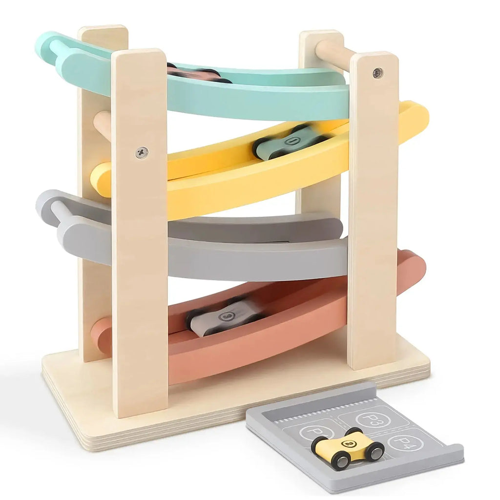 Wooden Car Ramp Sensory Play