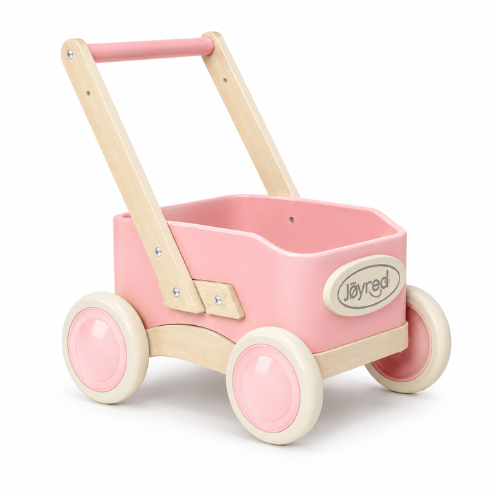 2-in-1 Wooden Baby Walker Wagon for Toddlers