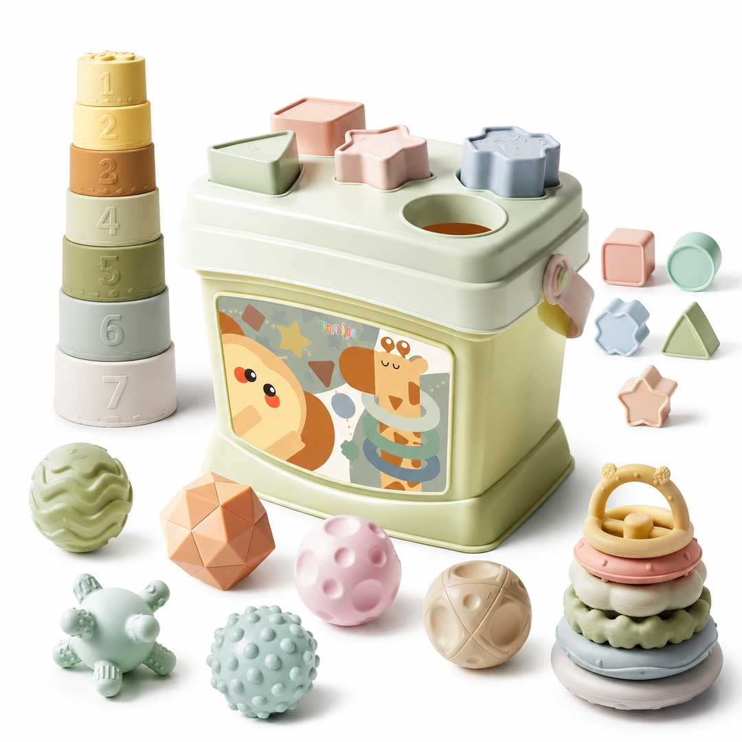 Silicone Sensory Montessori Baby Toy for Toddlers 6M - 2YS