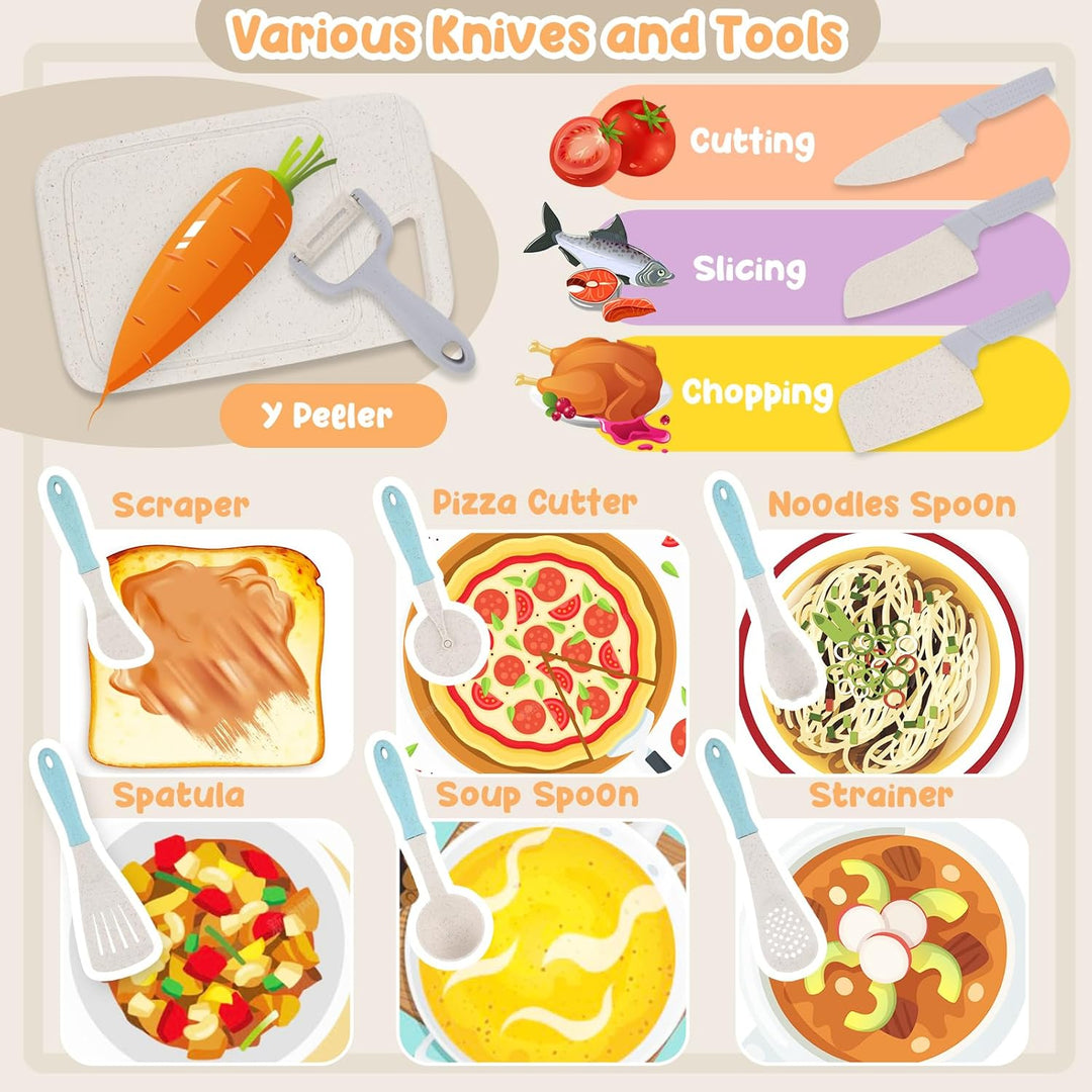 Kids Play Kitchen Set – Pretend Cooking Toys with Pots, Pans & Utensils for Toddlers
