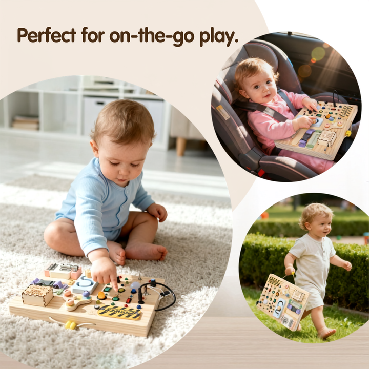 Montessori Power Busy Board for Early Learning Kids