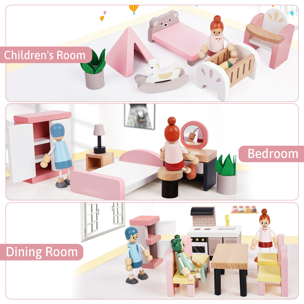 wooden dollhouse furniture