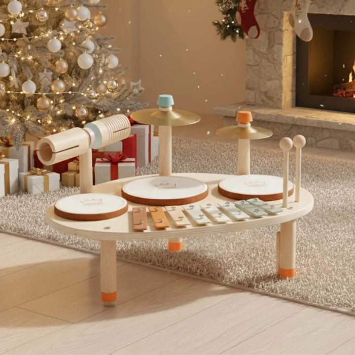 Little Maestro – Wooden 9-in-1 Montessori Music Table Set for Toddlers Ages 1-4 