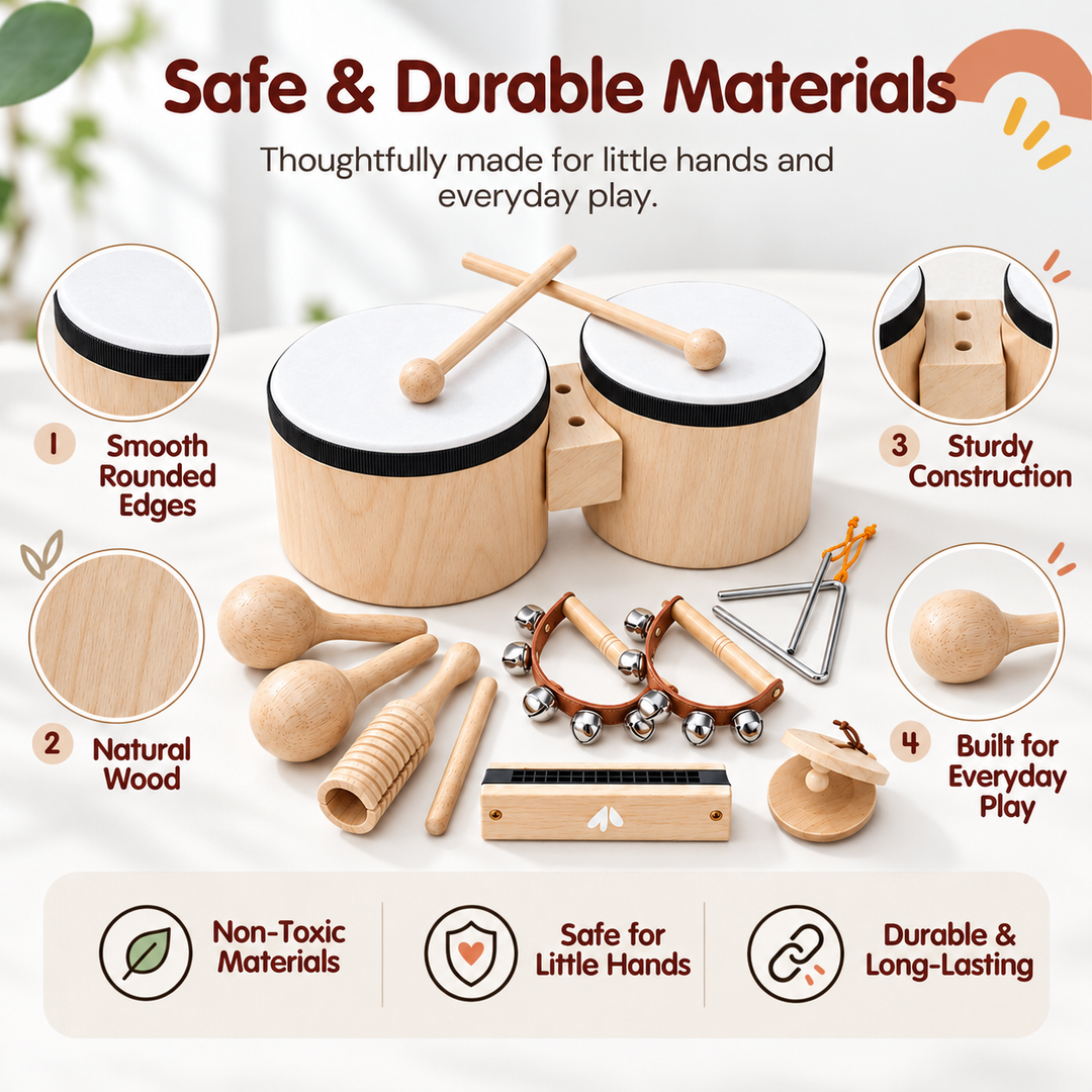 Set de bongós de madera Tempo Builder