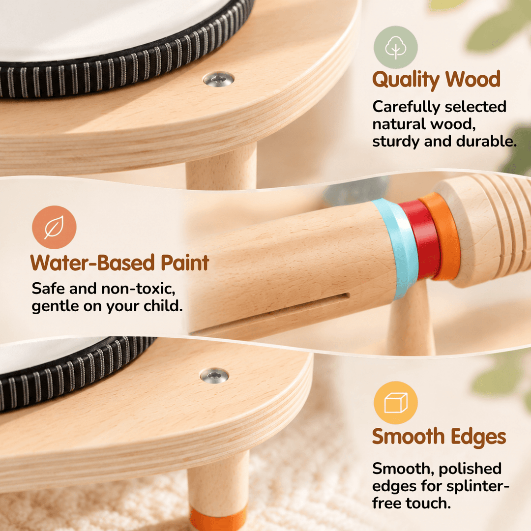 Close-up of a wooden children&