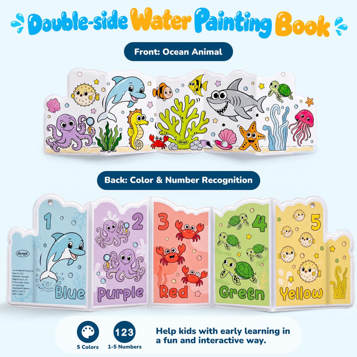 Ocean Splash Double-sided Water Bath Book, Color Reveal Bath Toy