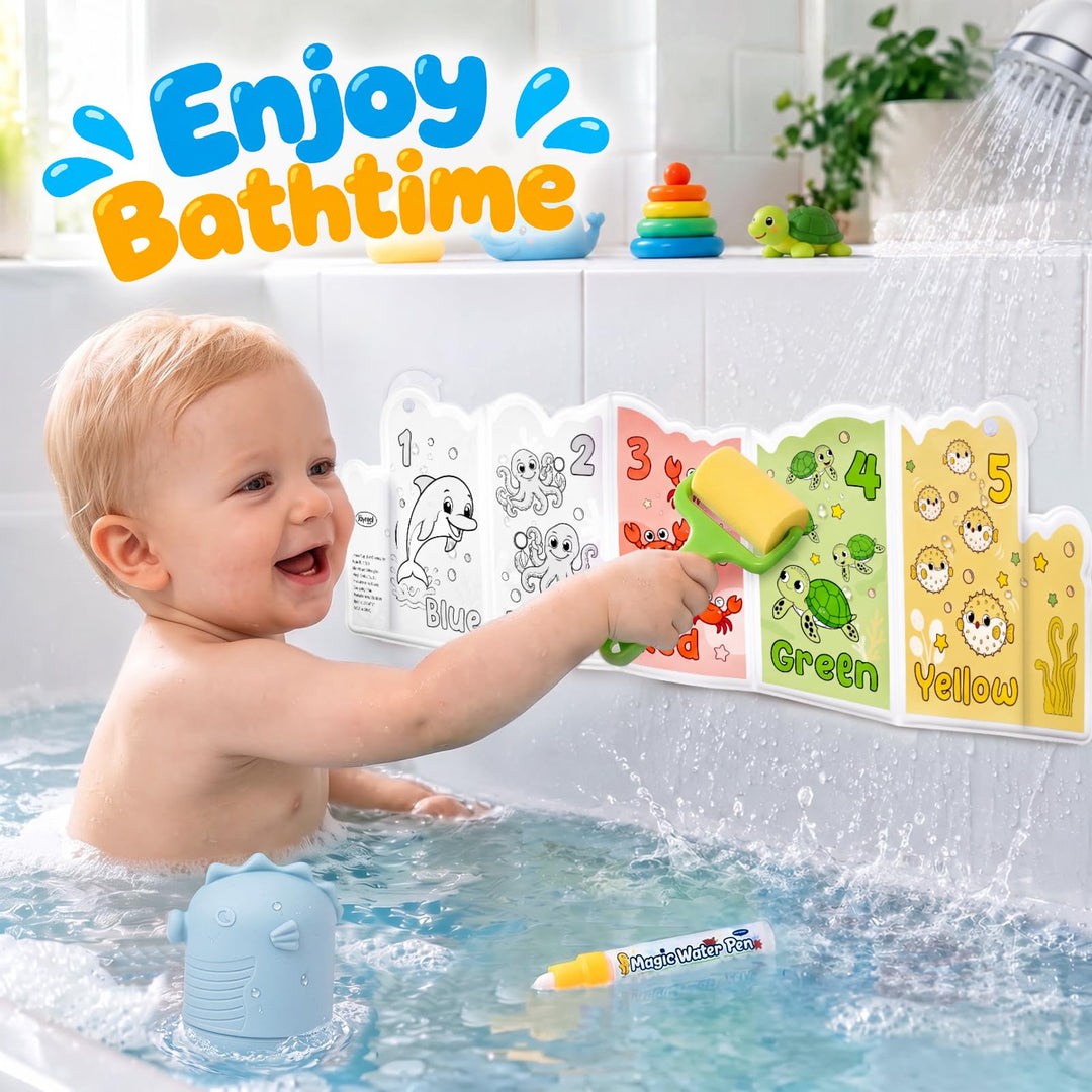 Ocean Splash Double-sided Water Bath Book, Color Reveal Bath Toy