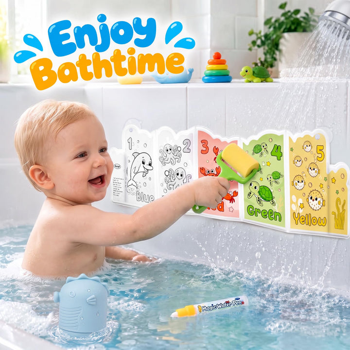 Ocean Splash Double-sided Water Bath Book, Color Reveal Bath Toy