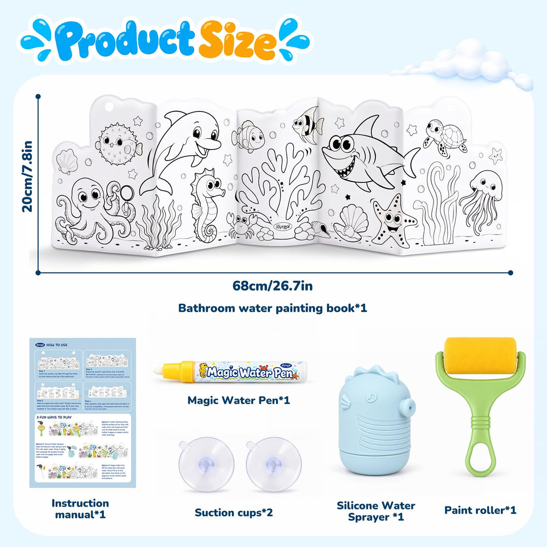 Ocean Splash Double-sided Water Bath Book, Color Reveal Bath Toy