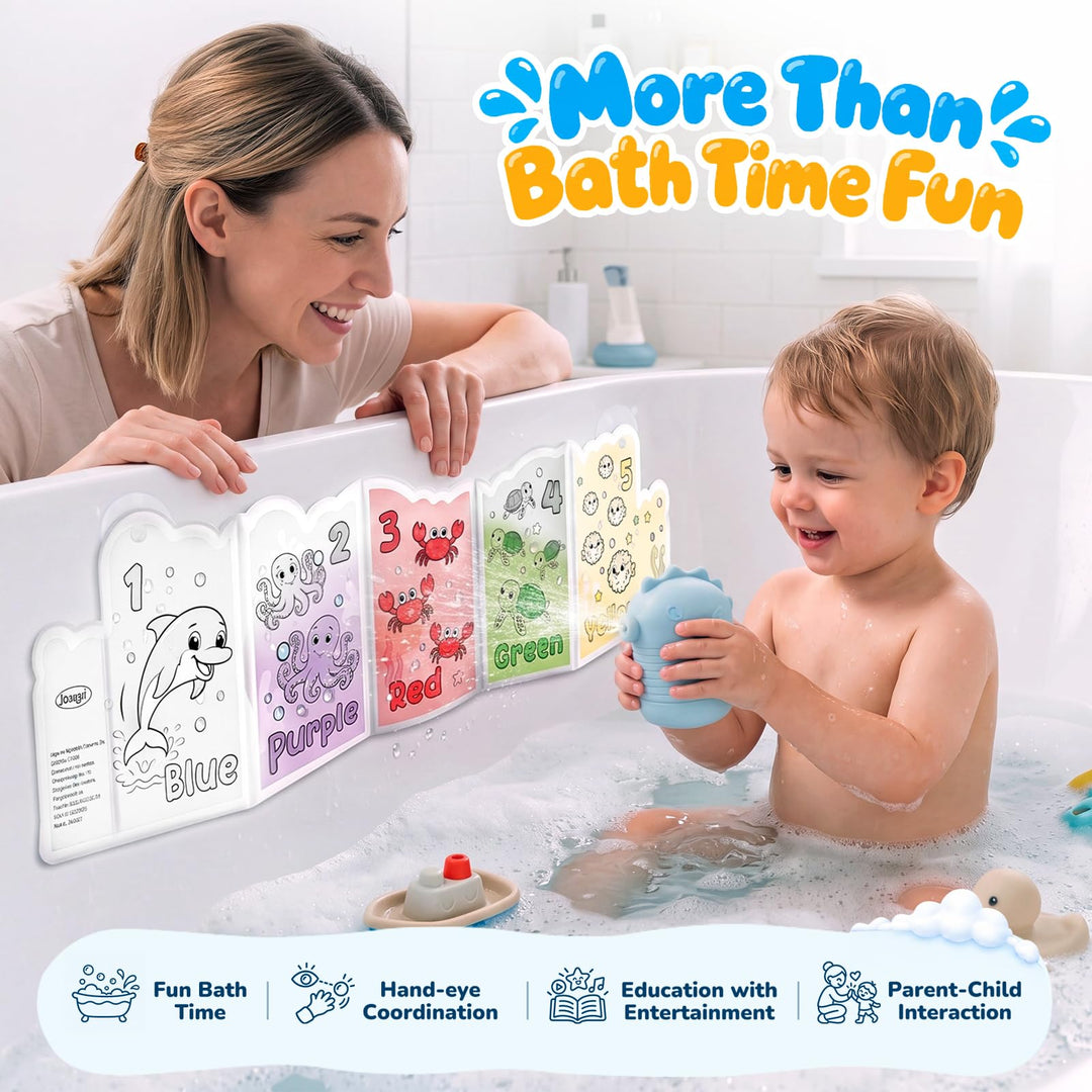 Ocean Splash Double-sided Water Bath Book, Color Reveal Bath Toy