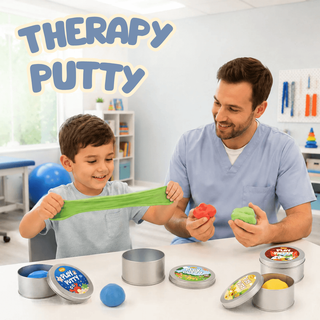 Sensory Therapy Putty for Kids, 4 Pack with Hidden Mini Toys