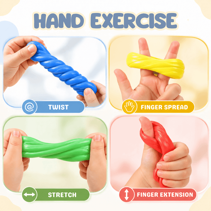 Sensory Therapy Putty for Kids, 4 Pack with Hidden Mini Toys