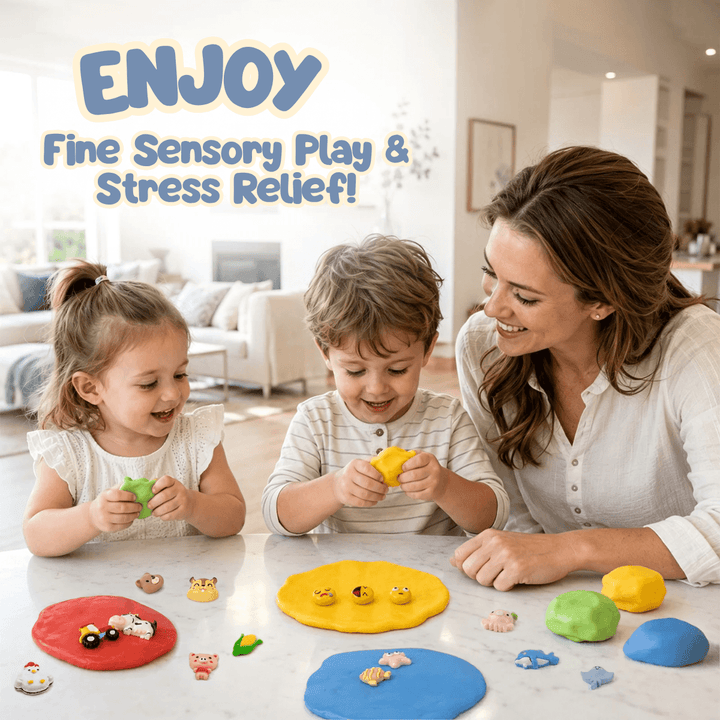 Sensory Therapy Putty for Kids, 4 Pack with Hidden Mini Toys
