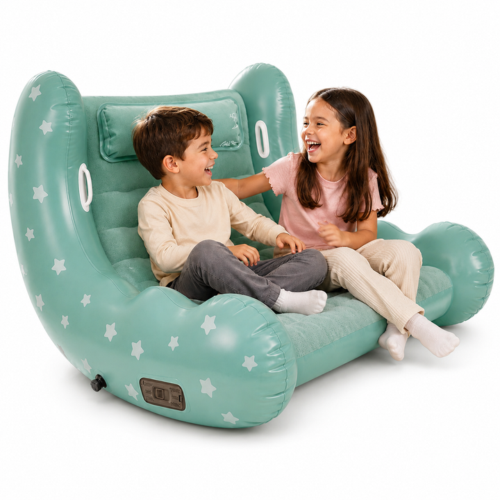 Kids Inflatable Lounger Chair with Soft Flocked Cushion