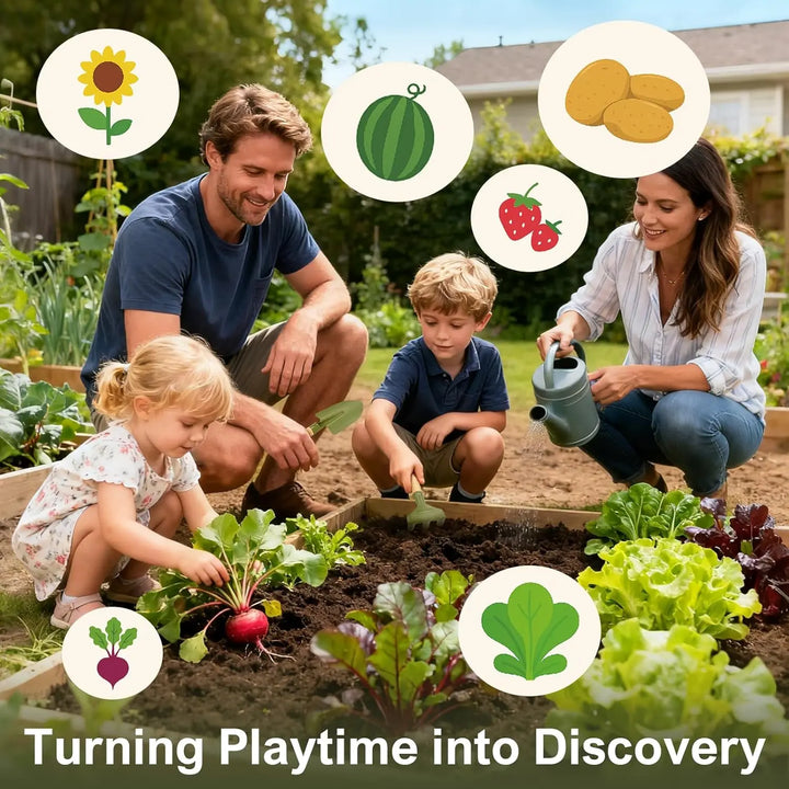 Kids Gardening & Bug Catcher Kit with Wheelbarrow for Ages 3+ 