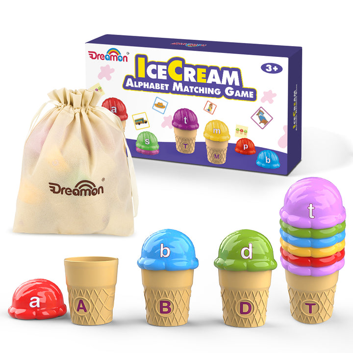 Ice Cream Sorting & Alphabet Toys – Montessori Learning for Toddlers