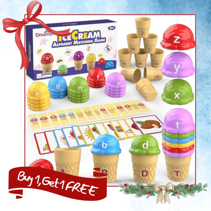Ice Cream Alphabet Sorting Toys for Toddlers 