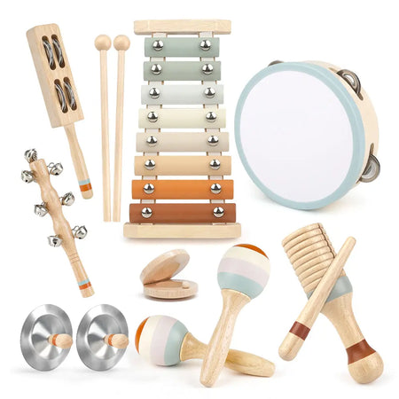 Wooden Musical Instruments Set for Toddlers 