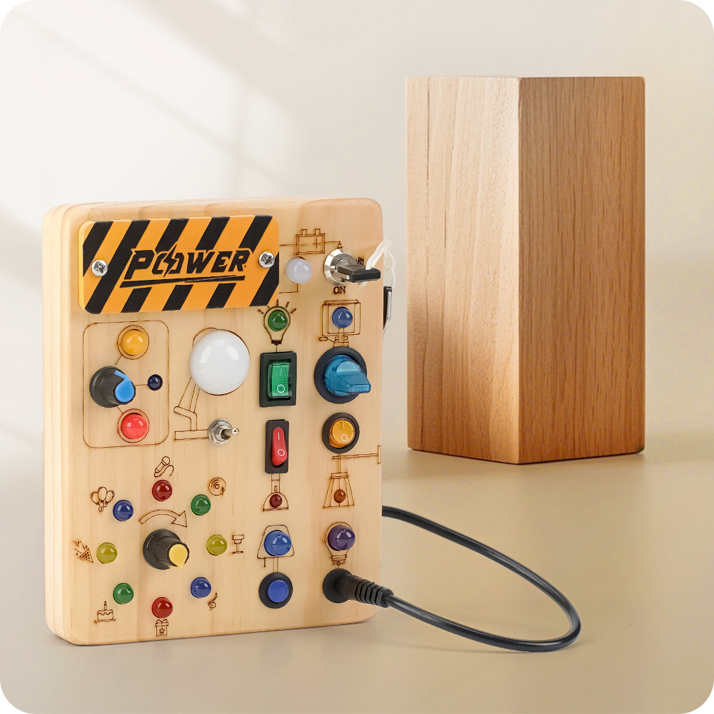 wooden busy board
