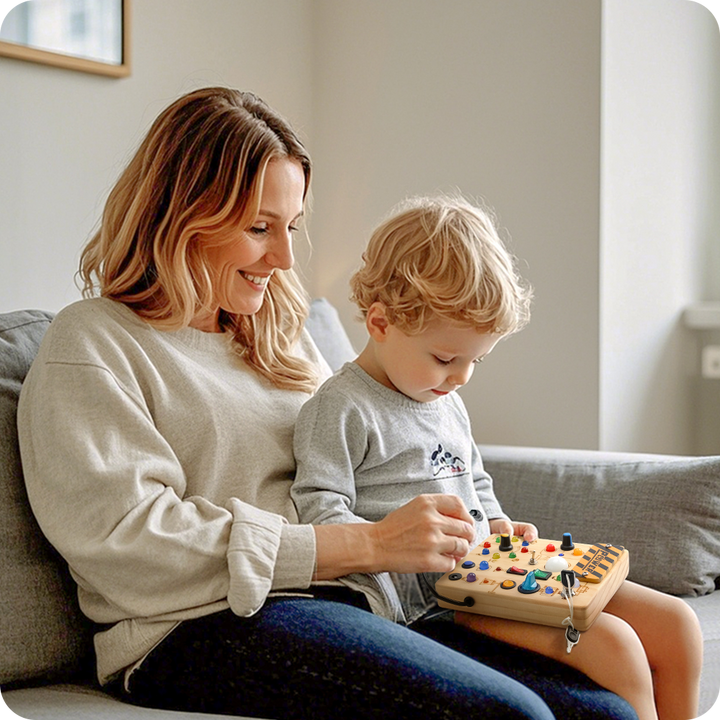 Joyreal Montessori Sensory Busy Boards with Lights