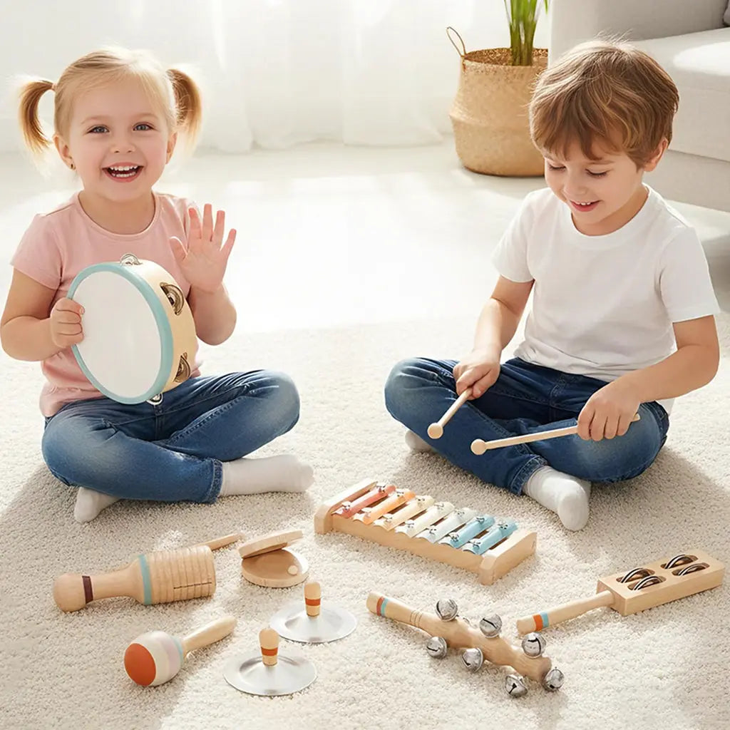 Wooden Musical Instruments Set for Toddlers 