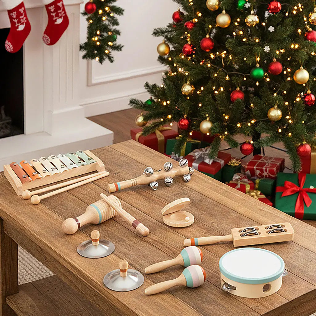 Wooden Musical Instruments Set for Toddlers 