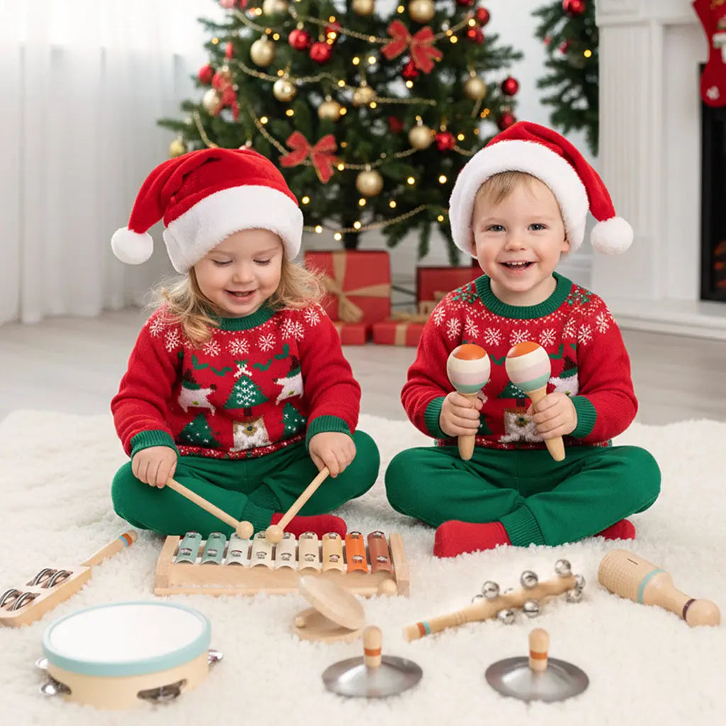 Wooden Musical Instruments Set for Toddlers 