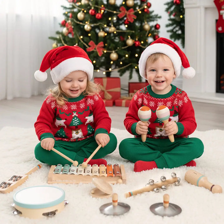 Wooden Musical Instruments Set for Toddlers 