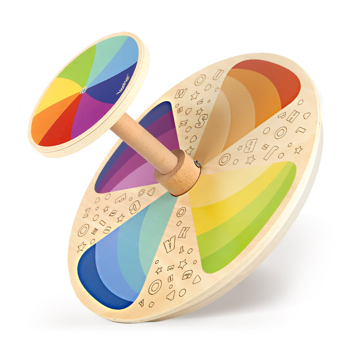 Wooden Sit and Spin Toy for Toddlers Age 3+