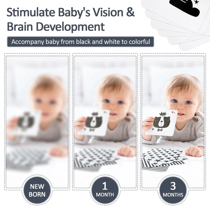 High Contrast Car Seat Sensory Baby Toys for Newborn 