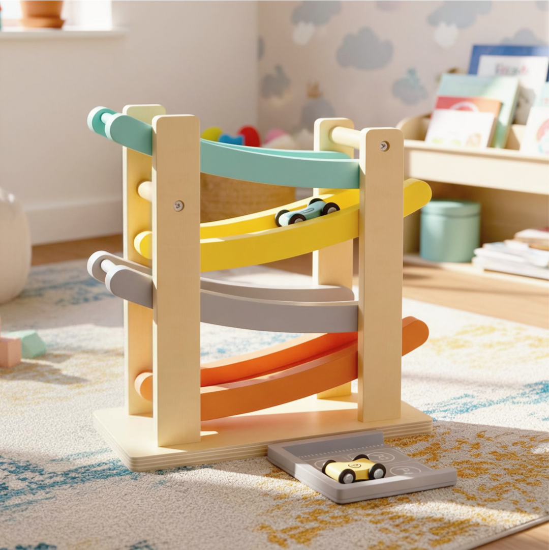 Wooden Car Ramp for Sensory Play