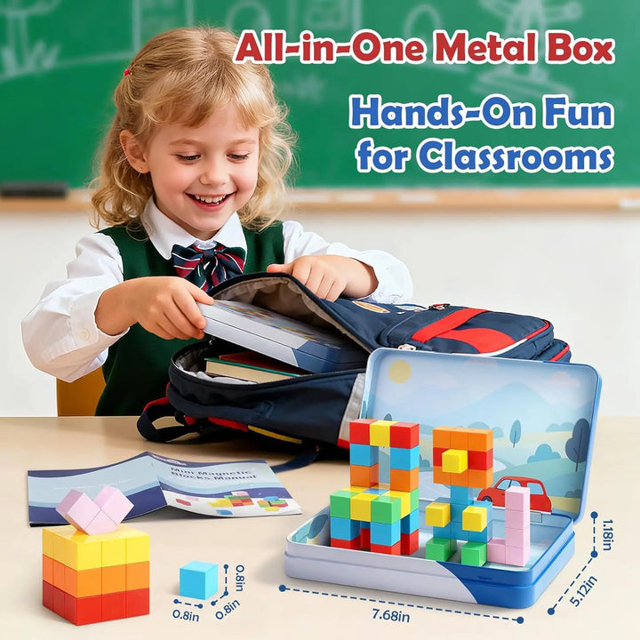52 PCS Magnetic Building Blocks STEM Toy for Kids Ages 3+ 