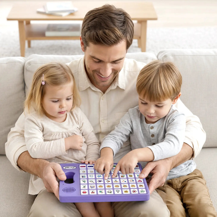 Plus AAC Communication Board for Language Learning (Purple) 