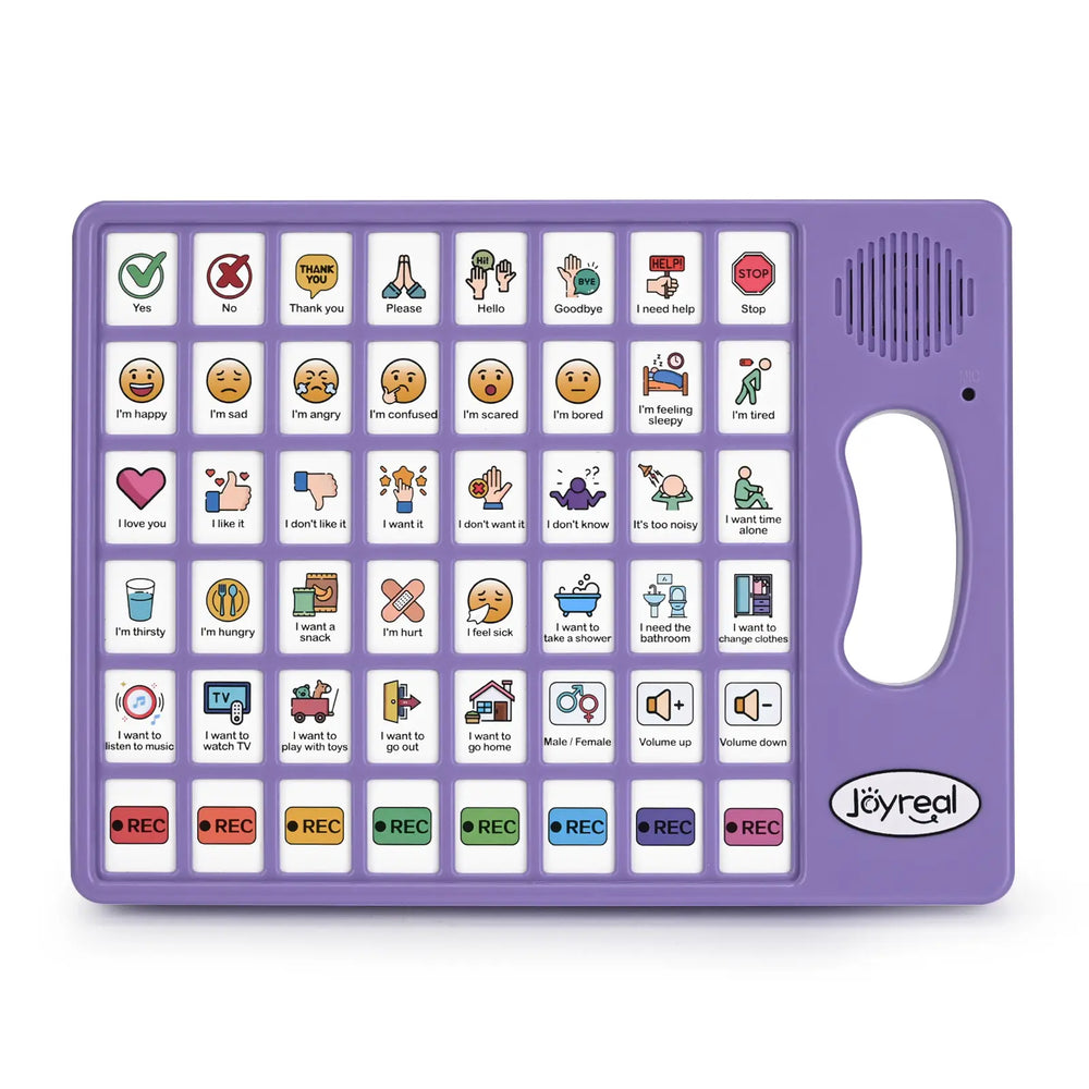 Plus AAC Communication Board for Language Learning (Purple) 