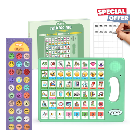 Joyreal AAC Speech Device Bundle, Communication Board for Autism Nonverbal Children & Early Language Support (Copy)