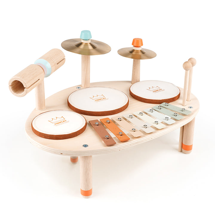 Wooden 9-in-1 Montessori Drum & Xylophone Set for Toddlers