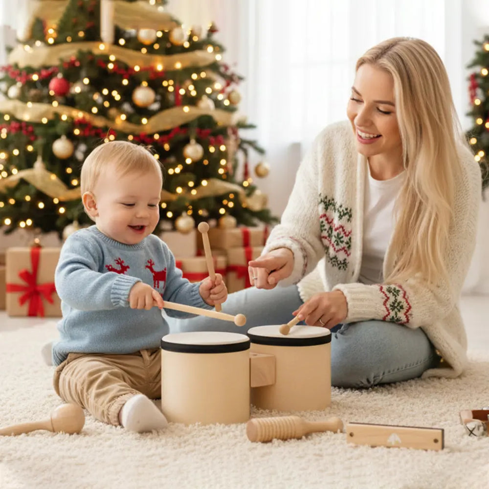 Toddlers Drum Set – 6-in-1 Montessori Musical Toys 