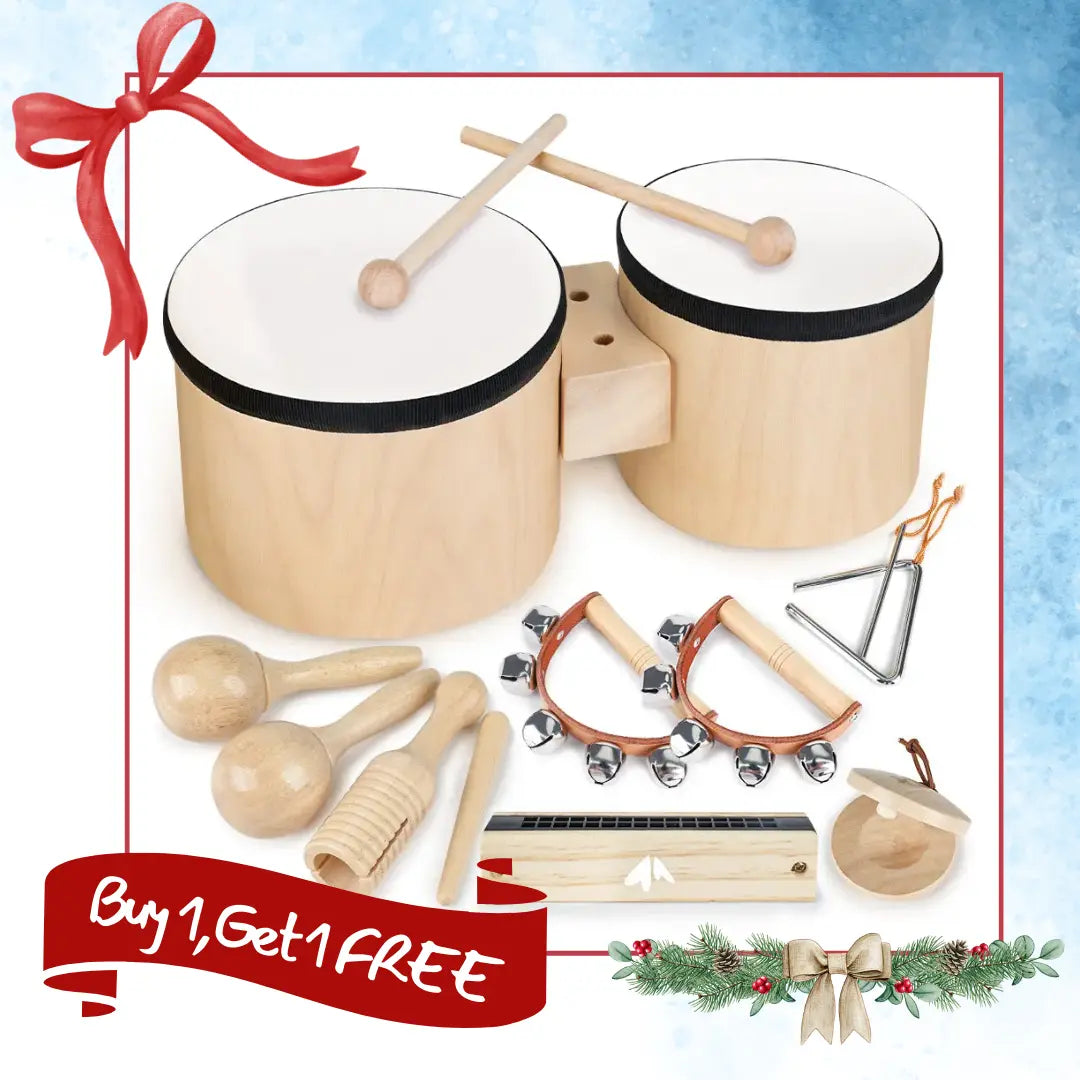 Toddlers Drum Set – 6-in-1 Montessori Musical Toys 