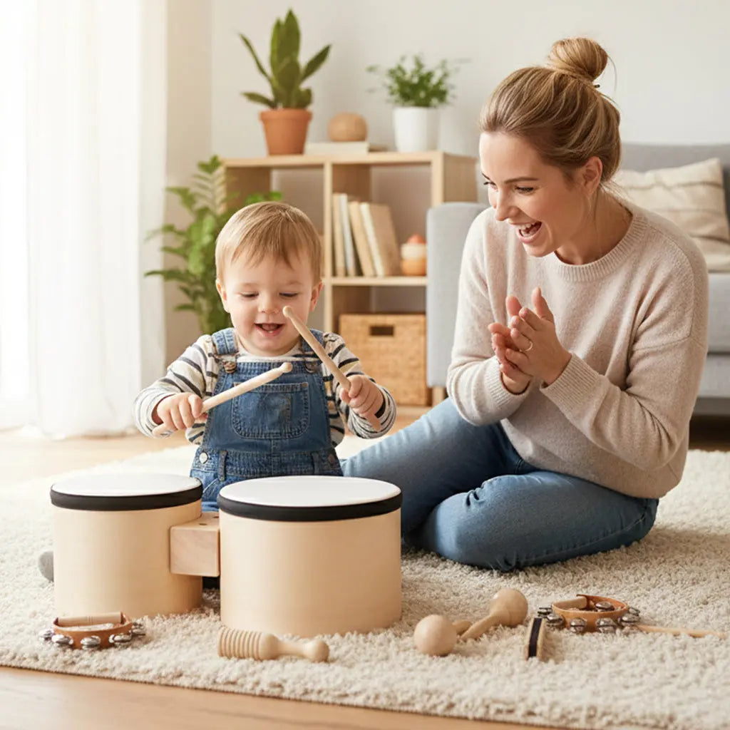 Toddlers Drum Set – 6-in-1 Montessori Musical Toys 
