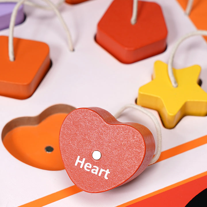 Joyreal Sensory Wall Busy Board - Train-Shaped Learning Station with 8 Activities