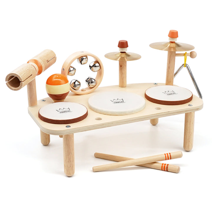 11-in-1 Wooden Kids Drum & Musical Activity Table – Montessori Music Toys