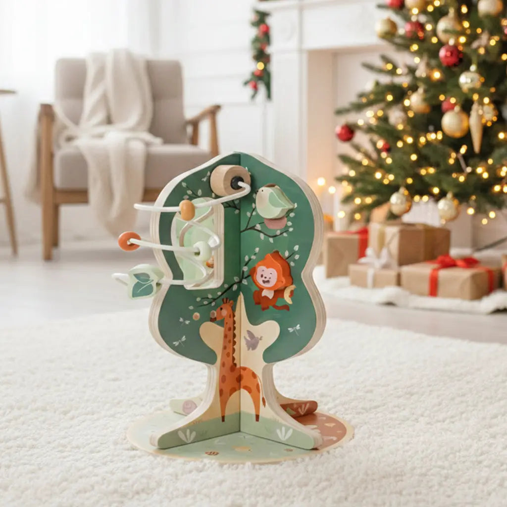 8-in-1 Wooden Activity Cube for 1-3 Year Olds 