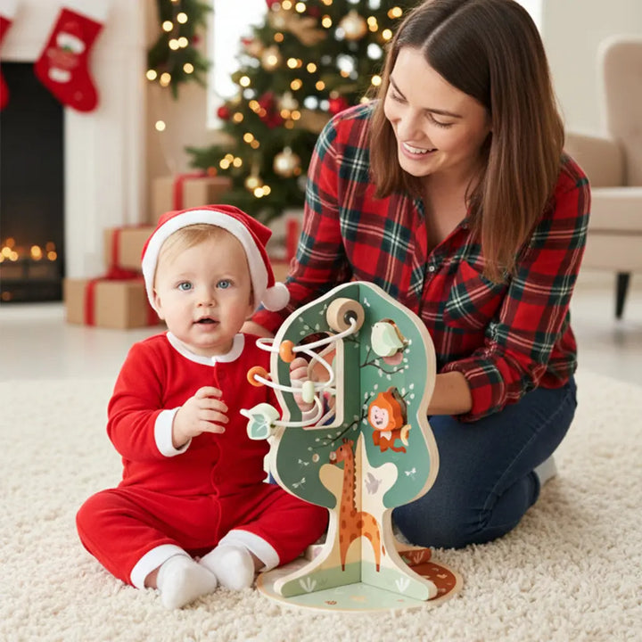 8-in-1 Wooden Activity Cube for 1-3 Year Olds 