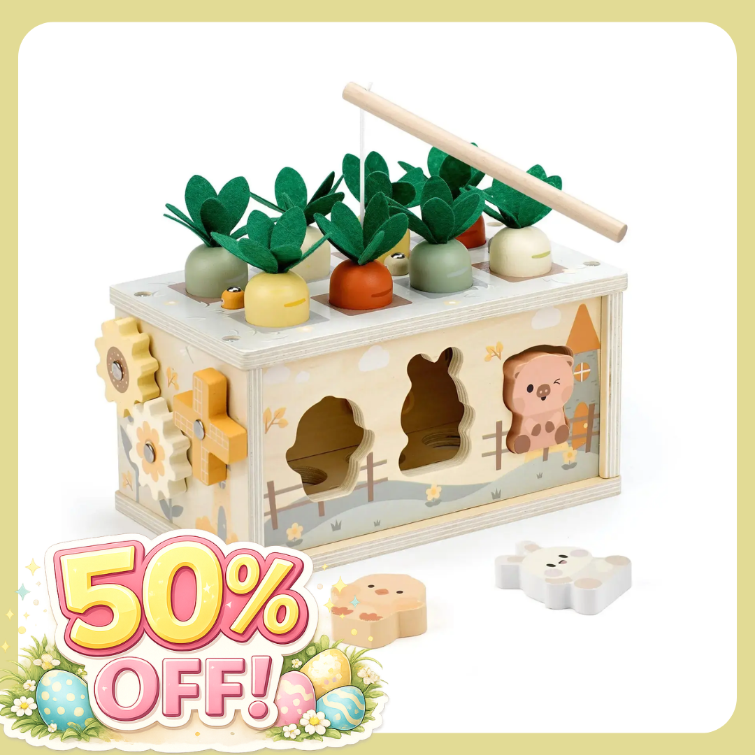 Activity Cube Montessori Tissue Box for 8M -3 Year Olds 