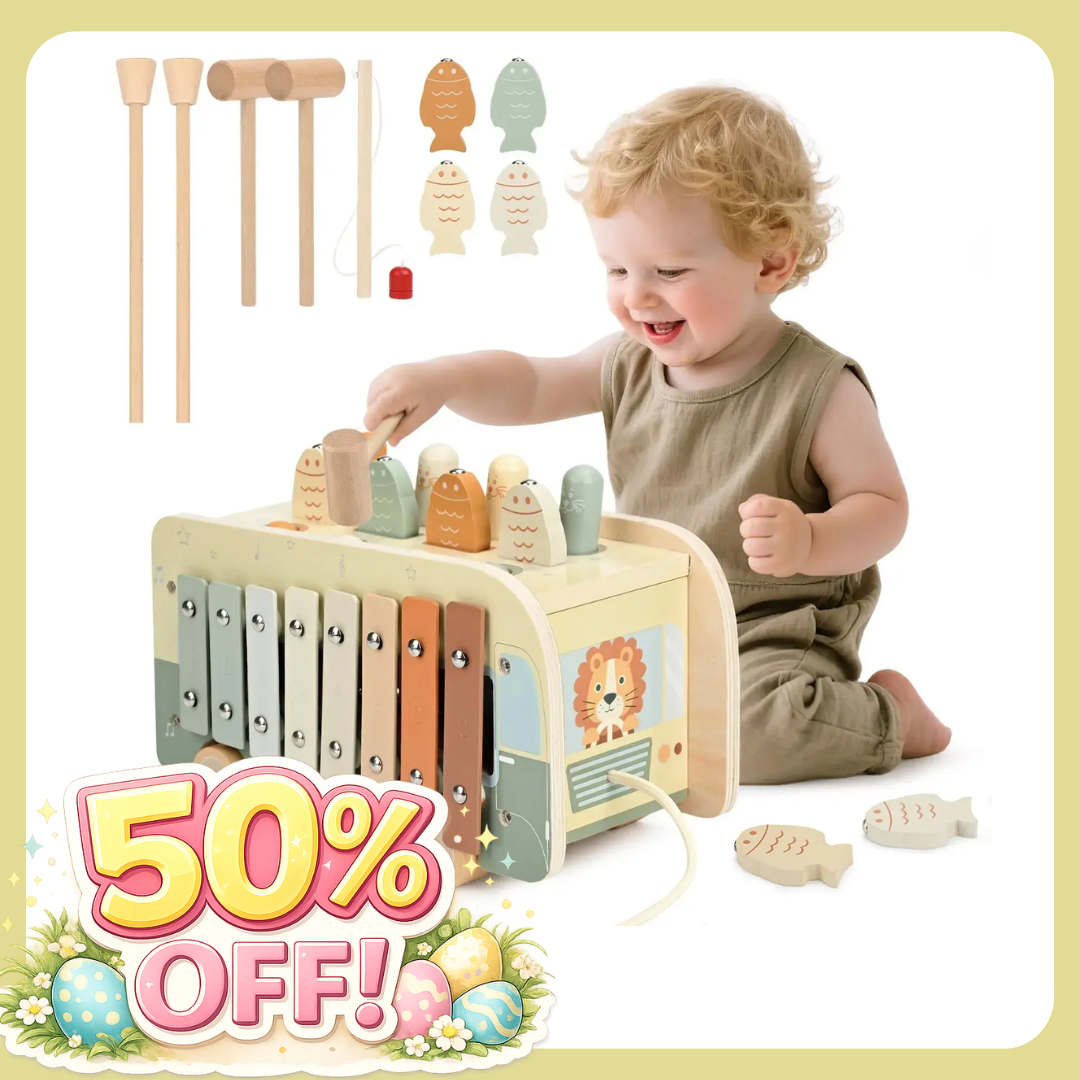 Wooden Hammering Pounding Toy for Toddlers 