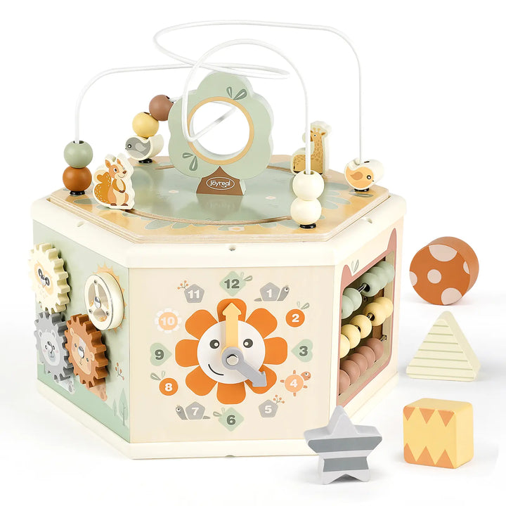 Wooden Activity Cube 11-in-1 Montessori Toys for 18M - 4YS 