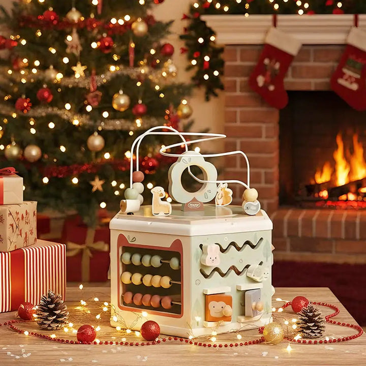 Wooden Activity Cube 11-in-1 Montessori Toys for 18M - 4YS 