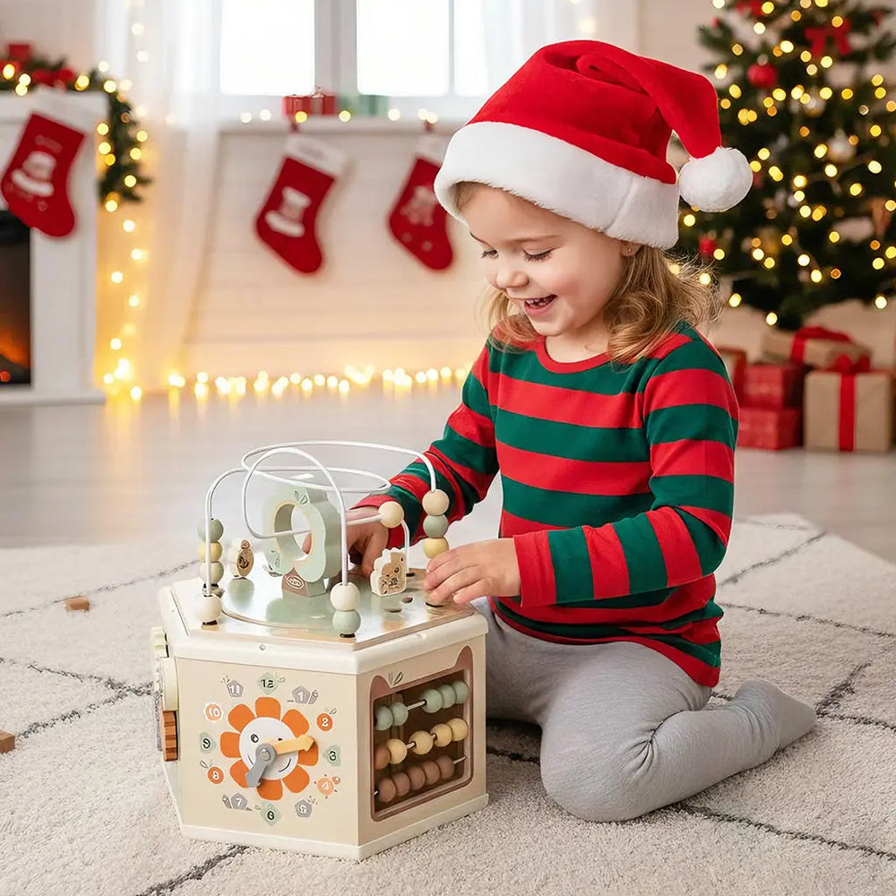 Wooden Activity Cube 11-in-1 Montessori Toys for 18M - 4YS 