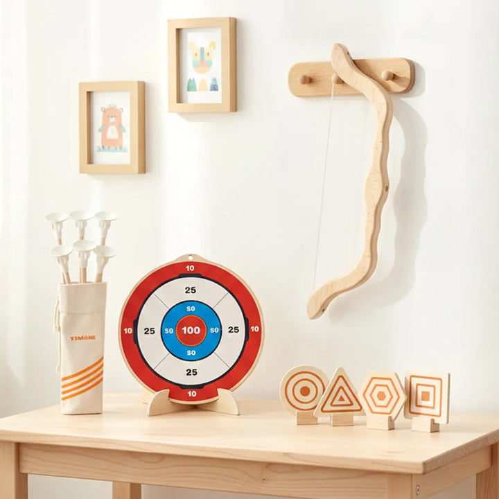 Wooden Bow and Arrow Set for Kids 