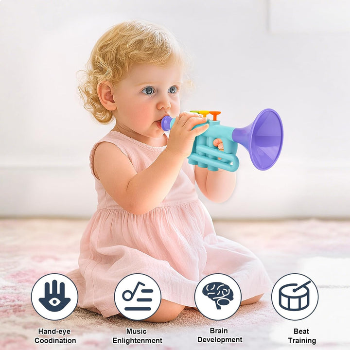 5-in-1 Musical Toys for Toddlers 2-4 – Birthday Gift with Trumpet & Flute